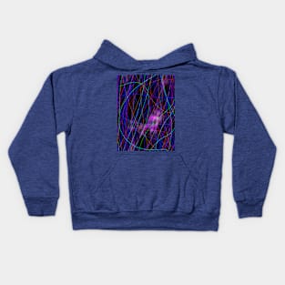 Neon grid Kids Hoodie